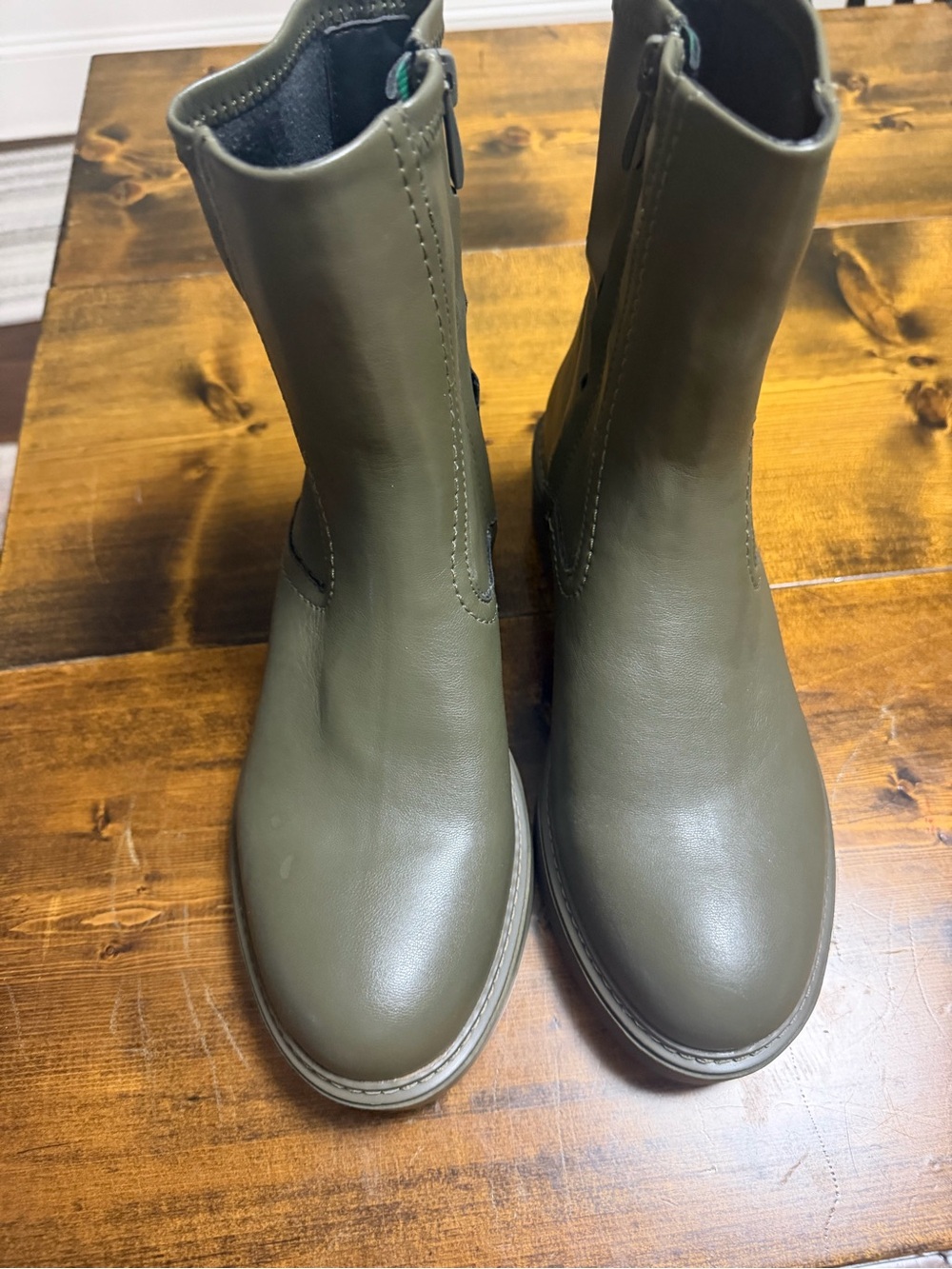 Franco Sarto Women's Karbon Mid-Calf Ankle Boots - Olive Green. NWOT- Size 7.5M